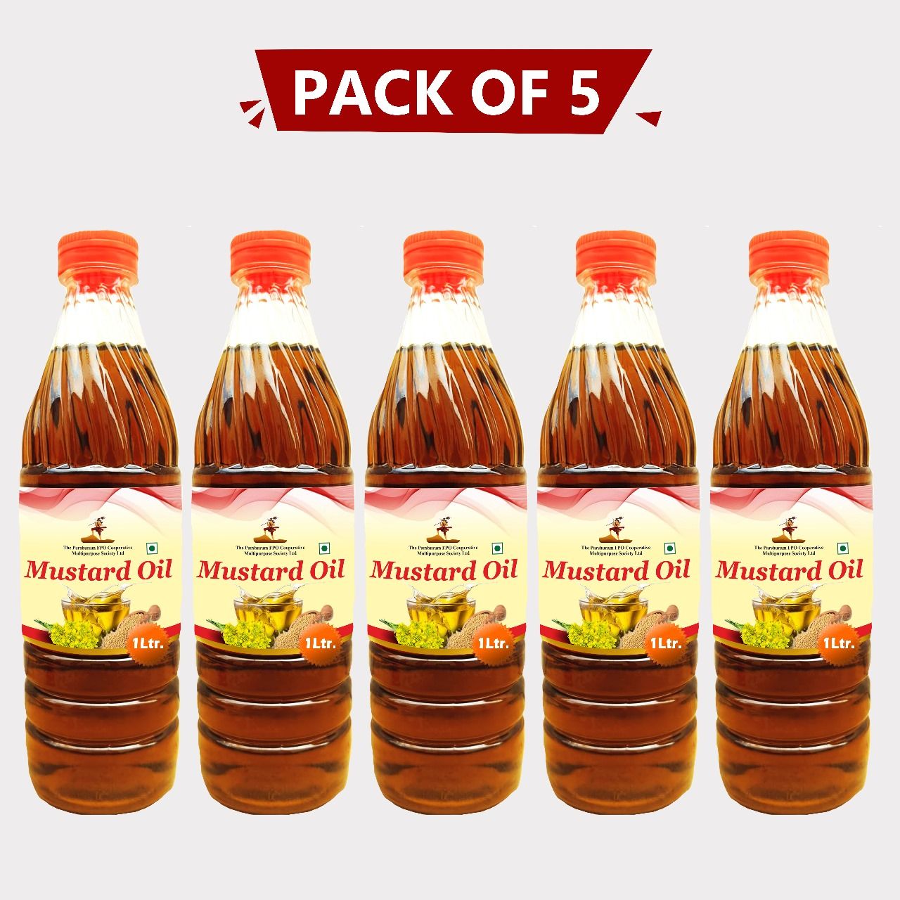 Mustard Oil (1 ltr), Pack of 5