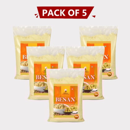 Besan (Gram Flour), 1 kg, Pack of 5