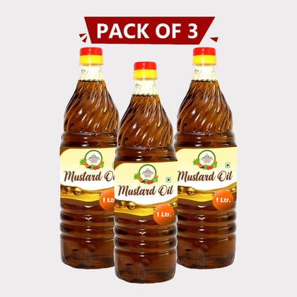 Mustard Oil (1 ltr), Pack of 3