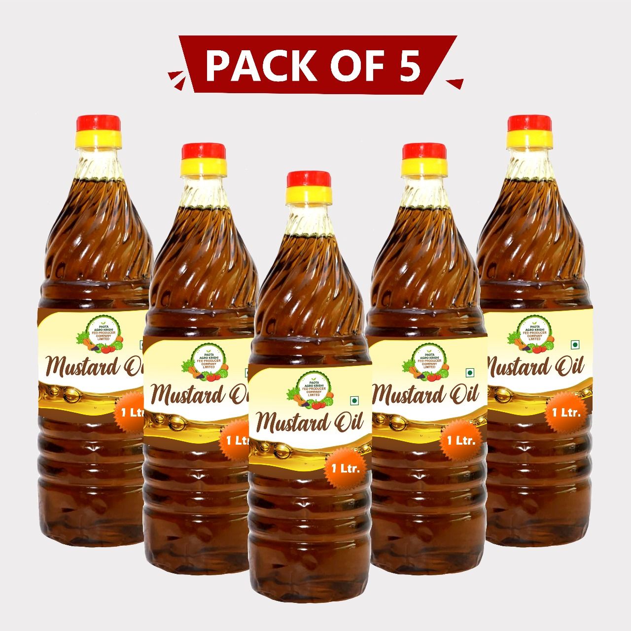 Mustard Oil (1 ltr), pack of 5