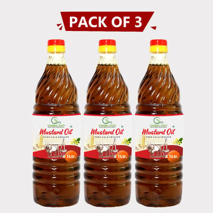 Mustard Oil, 1 Litre Pack of 3