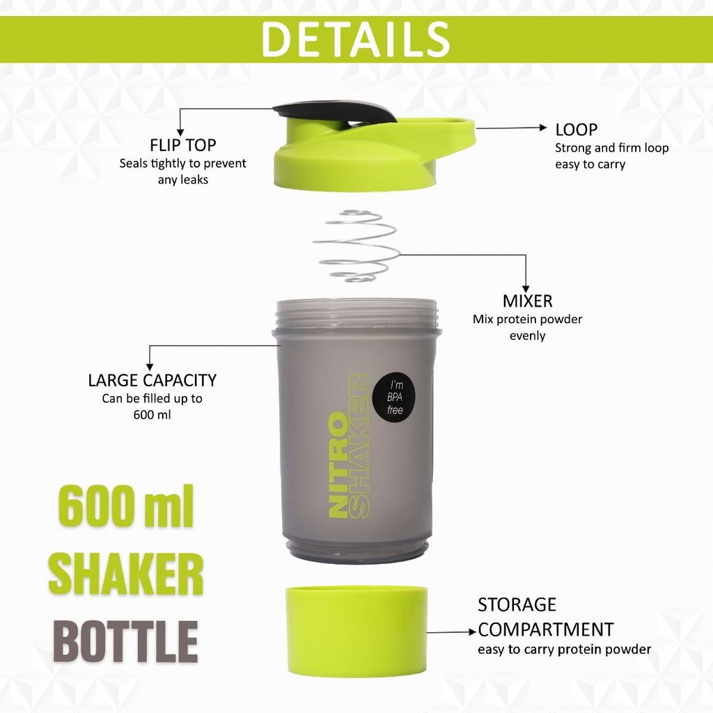 JAYPEE Plus Plastic Nitro Shaker and Wire Blending Ball , 600ml