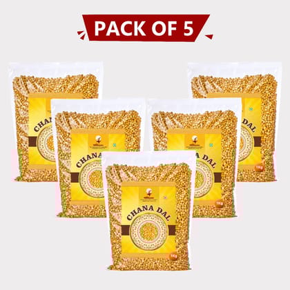 Chana Dal (1 kg), Pack of 5