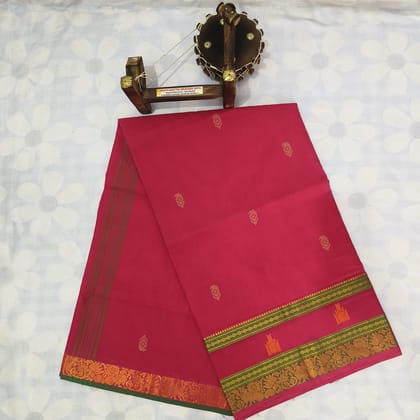 Cotton Saree without Blouse -Mango Design