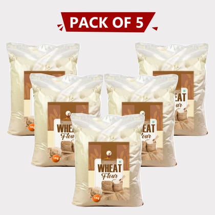 Wheat Flour (1 kg), Pack of 5 Wheat Flour (1 kg), Pack of 5