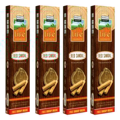 DARSHAN INCENSE RED SANDEL 85G (Pack of 4)