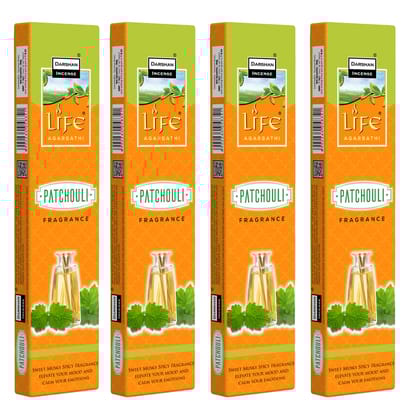 Darshan Incense - Life Patchouli Fragrance Incense Sticks  (90g) Pack of 4 Darshan Incense - Life Patchouli Fragrance Incense Sticks  (90g) Pack of 4
