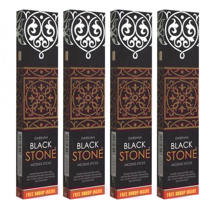 Darshan Incense Black Stone Incense Sticks Agarbatti  (PACK OF 4) Darshan Incense Black Stone Incense Sticks Agarbatti  (PACK OF 4)