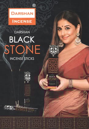 Darshan Incense Black Stone Incense Sticks Agarbatti  (PACK OF 4)