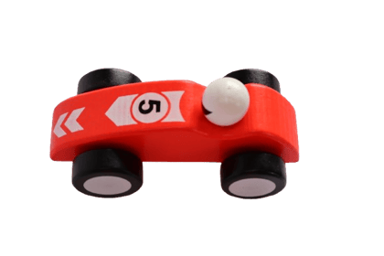 Wooden Race Car - Red & Green with Racing Numbers Wooden Race Car - Red & Green with Racing Numbers