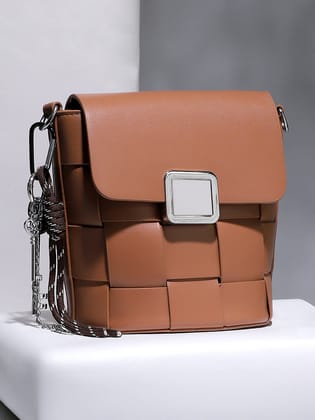 The Basket Sling Bag - Russet Brown-Sling Bag