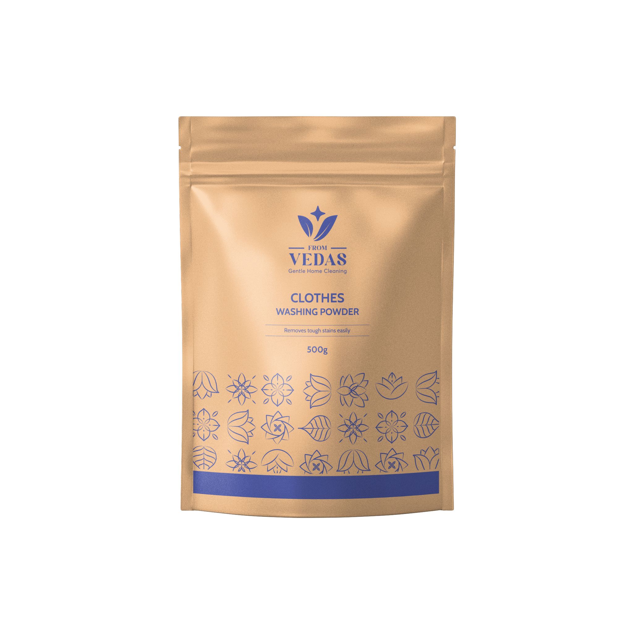 FromVedas Washing Powder |Tough on Stains | Gentle on Fabrics | Colour-Safe | Refreshing Fragrance | Machine and Hand Wash- 500gm