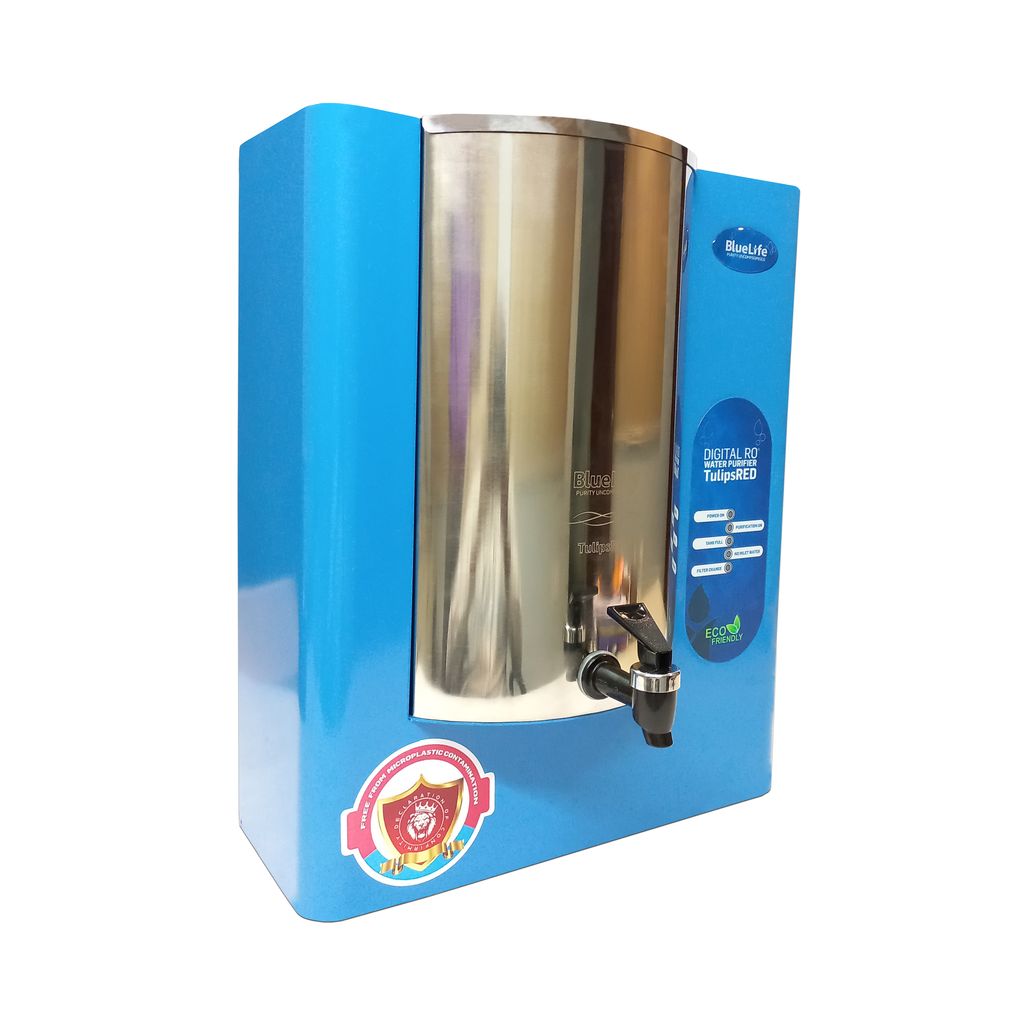 BlueLife® MetroPLUS, Digital UF+UV Water Purifier with Detachable Stainless-Steel Tank for Corporation Water