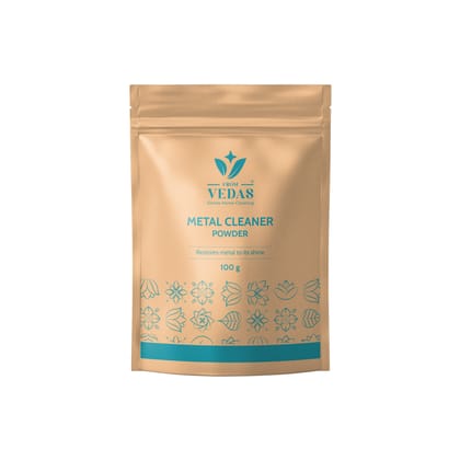 FromVedas Brass Cleaner Powder | Natural Fragrance| Removes Stains| Leaves No White Residues| Brass Tarnish Remover -100gm