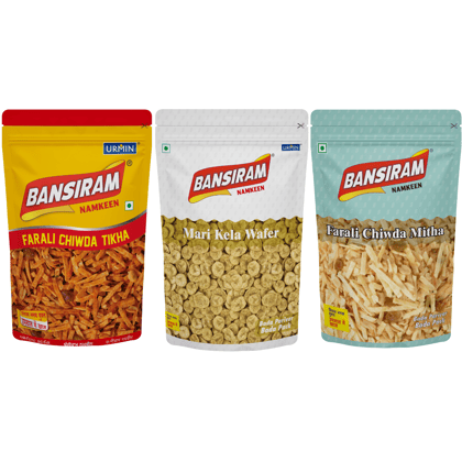 BANSIRAM FARALI NAMKEEN STANDEE PACK COMBO (3 x 1050 GM)
