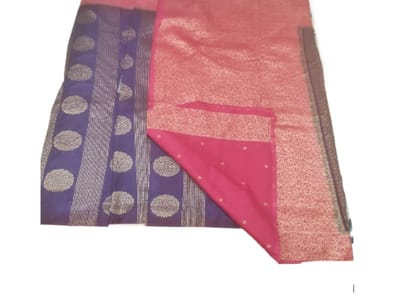 Royal Banarasi Purple Silk Saree with Zari Work