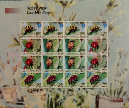 Shobhaphila's Indian Ladybird Beetle Sheetlet Stamp ( 23rd Feb 2017) Shobhaphila's Indian Ladybird Beetle Sheetlet Stamp ( 23rd Feb 2017)