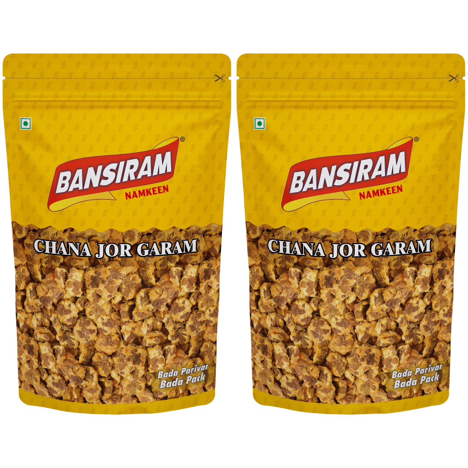 BANSIRAM CHANA JOR GARAM STANDEE PACK COMBO (2 x 375GM) NAMKEEN