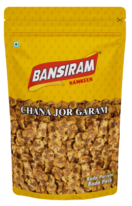 BANSIRAM CHANA JOR GARAM STANDEE PACK 375 GM