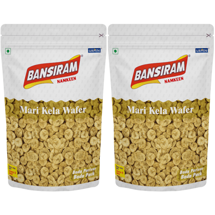 Bansiram Namkeen Mari Kela Wafer ( Pack of 2 X 350 g) - 700 g.