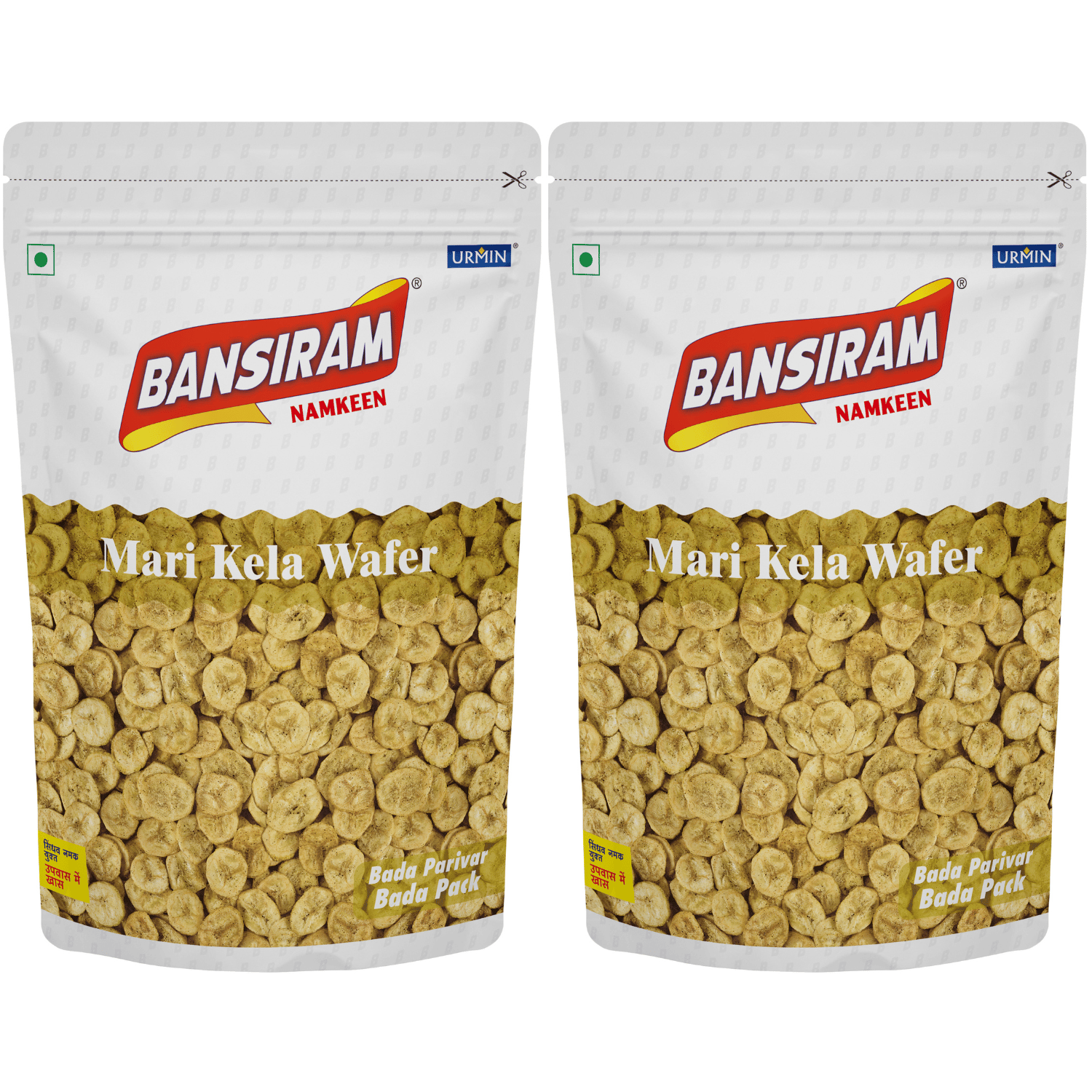 Bansiram Namkeen Mari Kela Wafer ( Pack of 2 X 350 g) - 700 g.