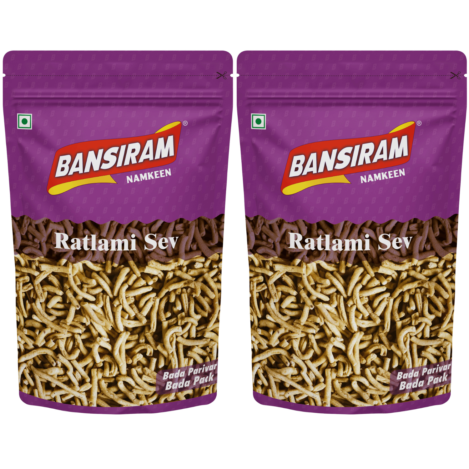 BANSI RAM Namkeen Ratlami Sev (Pack of 2 X 400 g) 800 gm