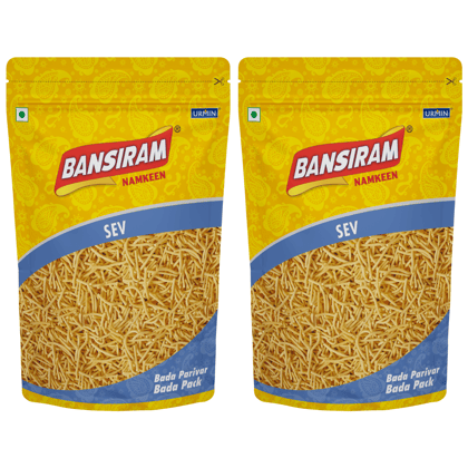 Bansiram Namkeen Sev ( Pack of 2 X 375g) - 750gm.