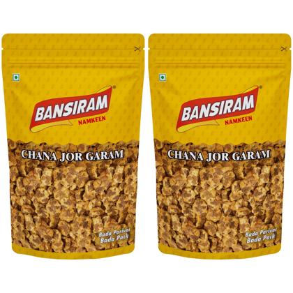 BANSI RAM Namkeen Chana Jor Garam (Pack of 2 X 375gm) Combo Pack - 750 gm