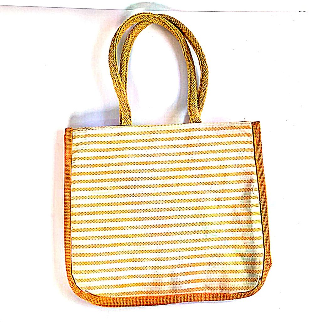 Embroidered Jute Tote Bag - Stylish & Eco-Friendly