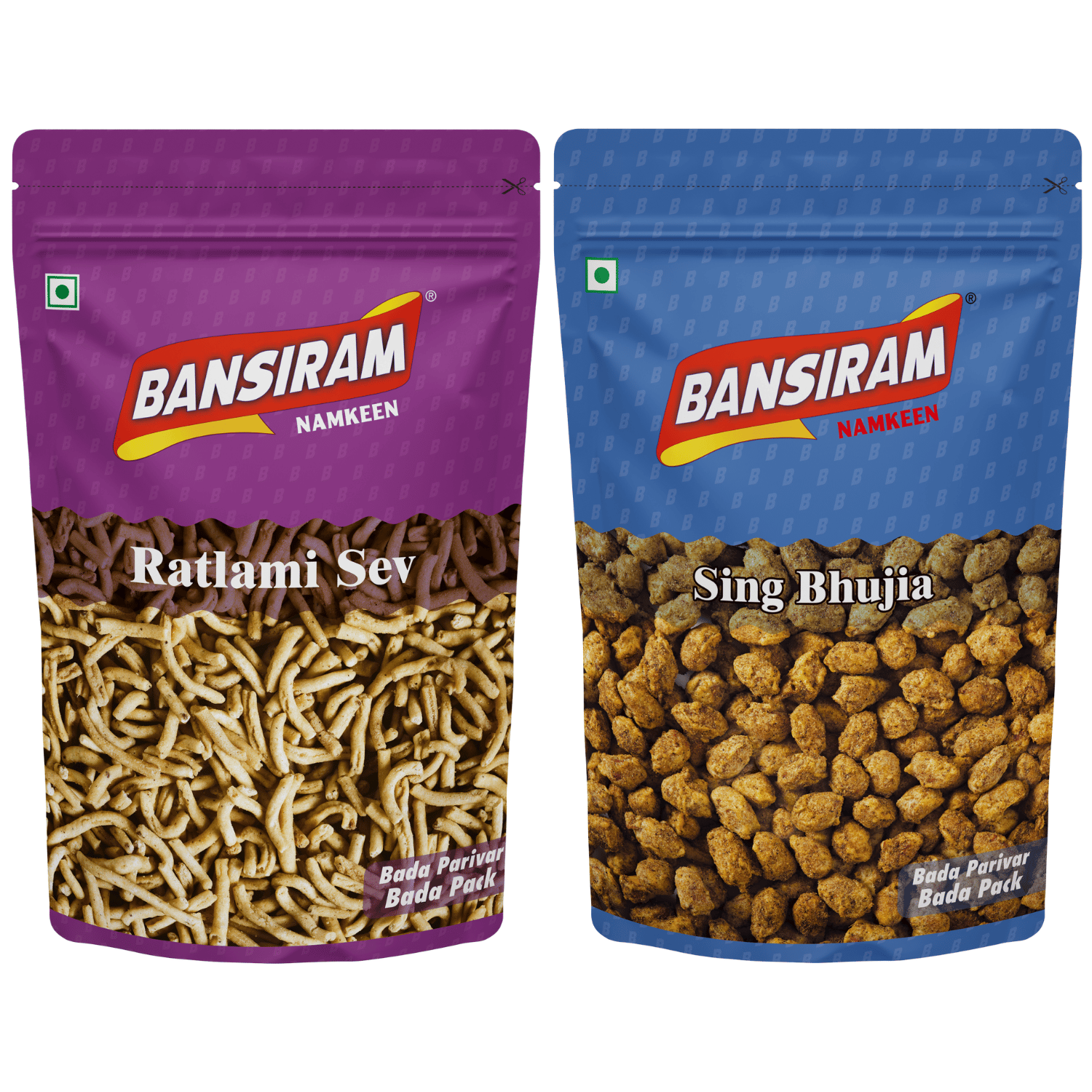 BANSI RAM Namkeen Ratlami Sev (400gm) and Shing Bhujia (375gm) Combo Pack - 775 gm