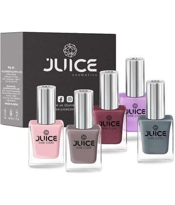 Juice - Nude Glossy Nail Polish ( Pack of 5 )