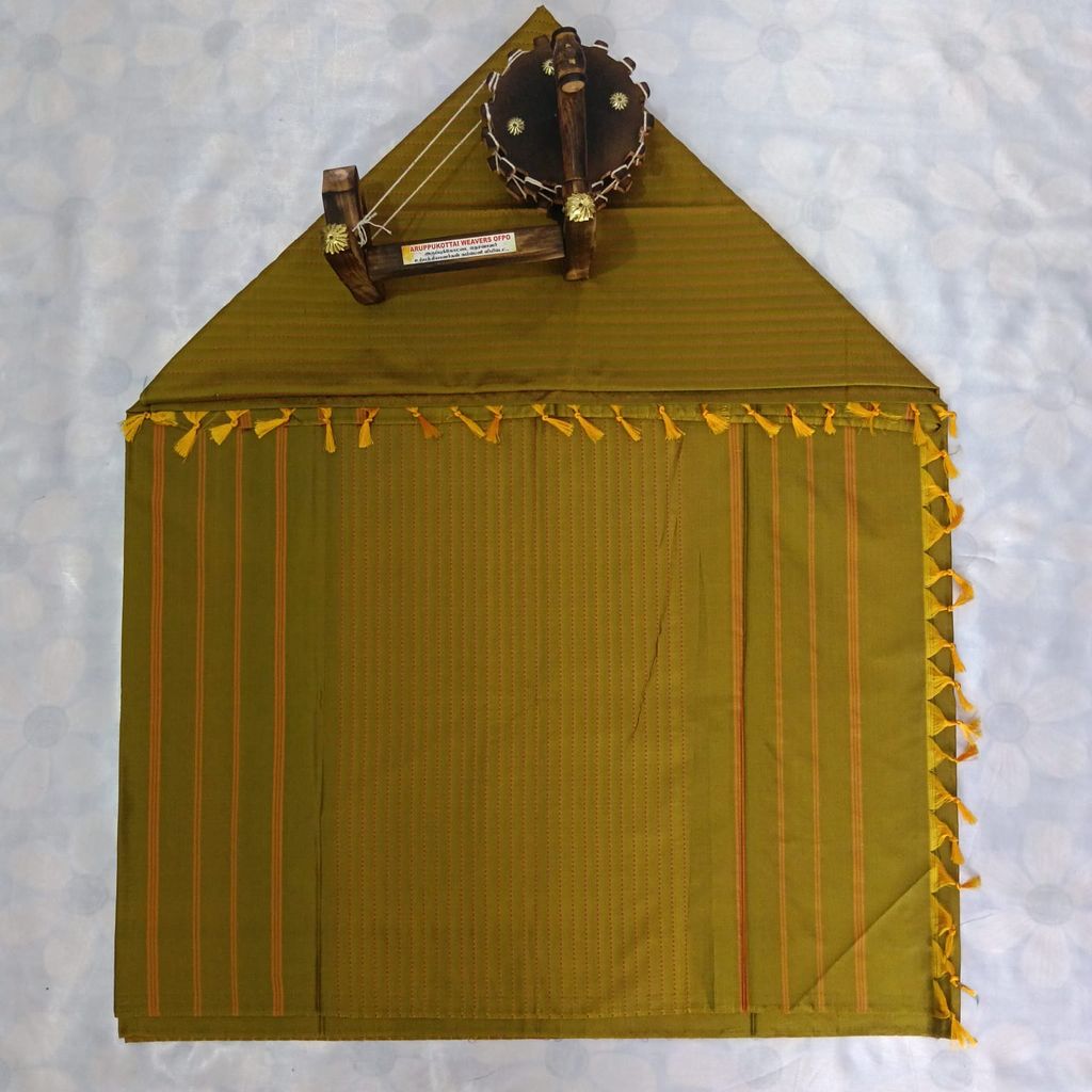 Aarani Silk Saree with Blouse - Mustard