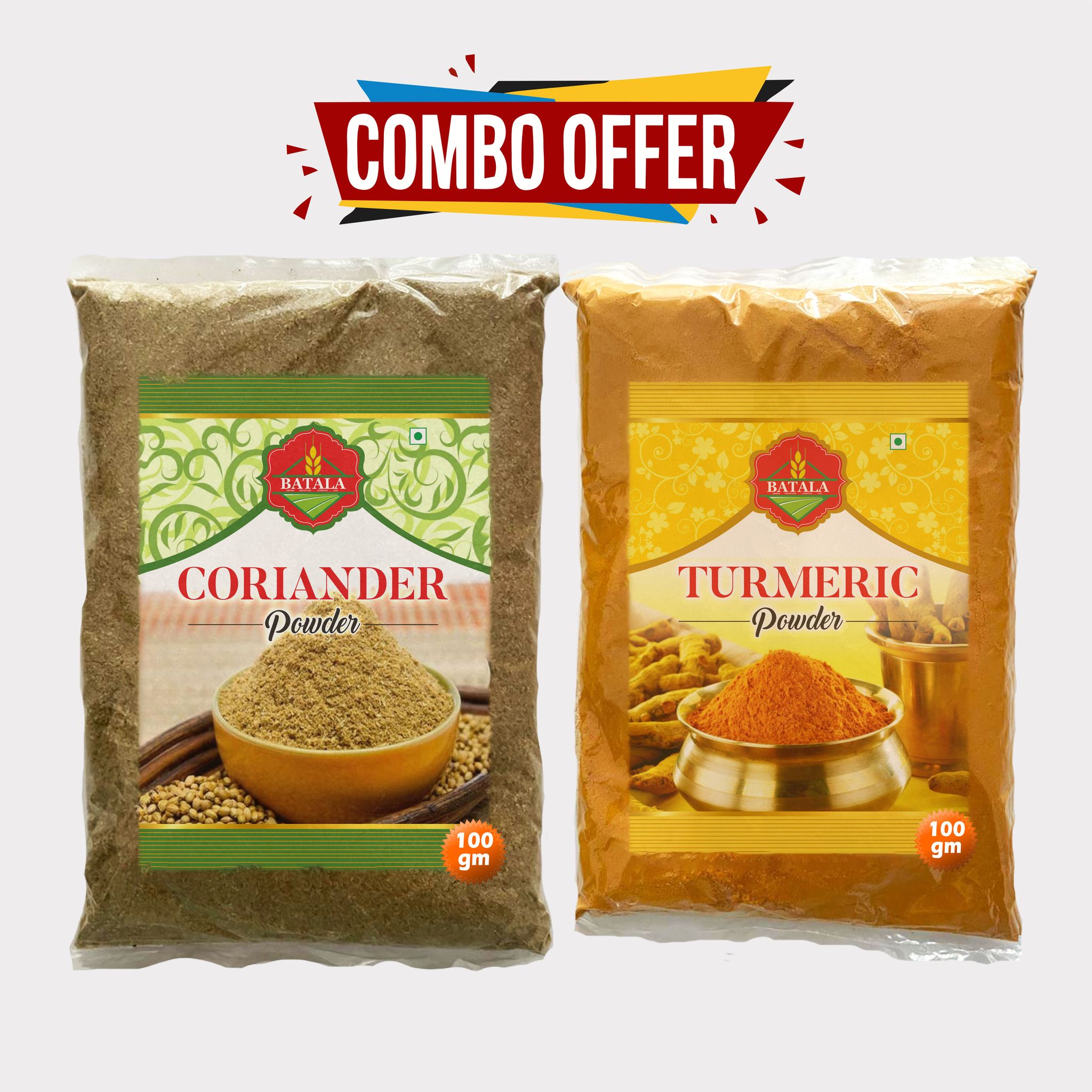 Combo Pack of Turmeric & Coriander Powder