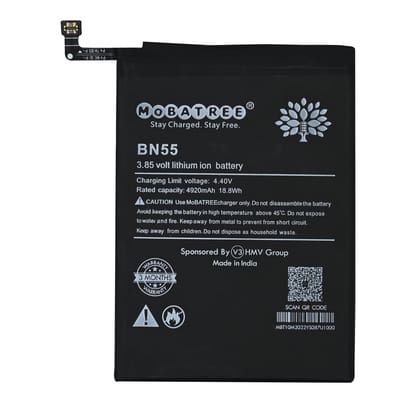 Mobatree Original Mobile Battery for Xiaomi MI Note 9S - BN55  4920 mAh (6 months Guarantee)