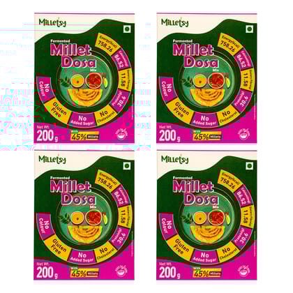 Milletsy Millet Dosa Instant Mix Pack of 4| 200 gm each