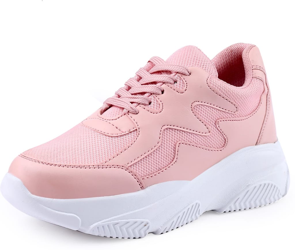 Latest Trendy Women’s Pink Casual Sneakers | Lightweight Sports Shoes for Girls | Comfortable Running, Walking, Gym & Daily Wear Footwear | Trendy & Durable Design for Everyday Use