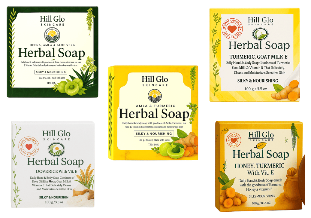 Hill Glo Herbal Soaps (Pack of 5 x 100g)