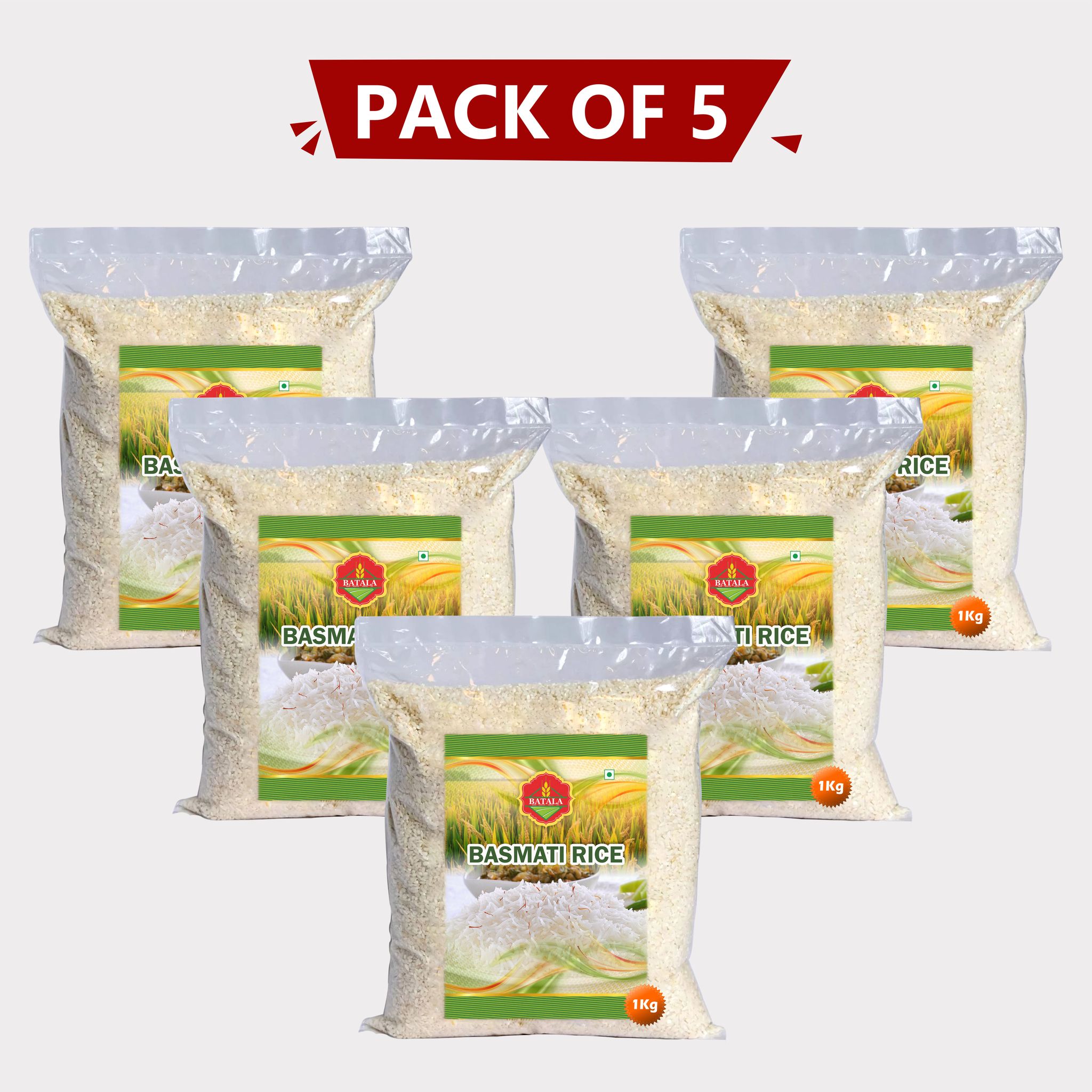 Basmati Rice (Pack of 5)