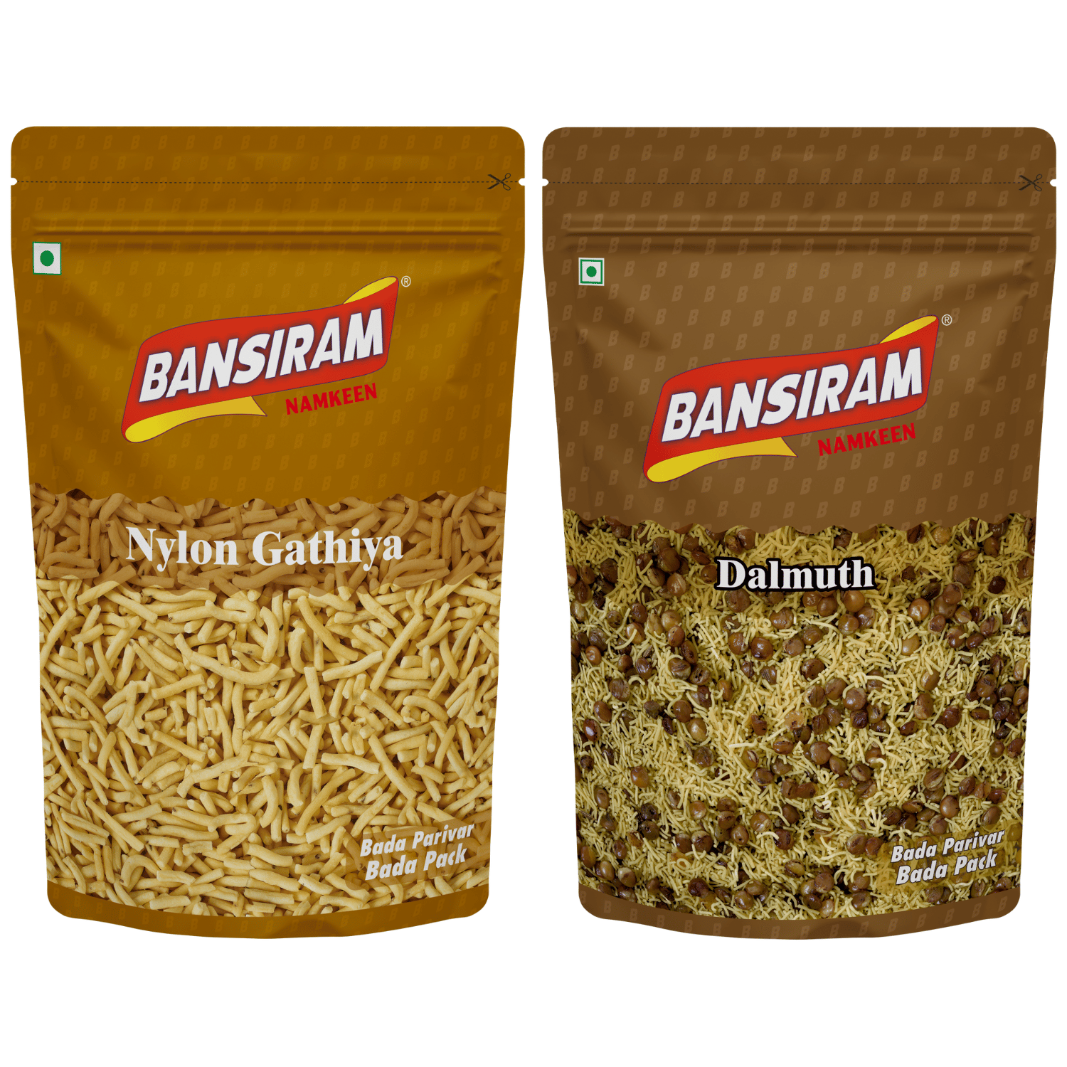 Bansiram Namkeen Nylon Gathiya (400 g) & Dalmuth (350 g)