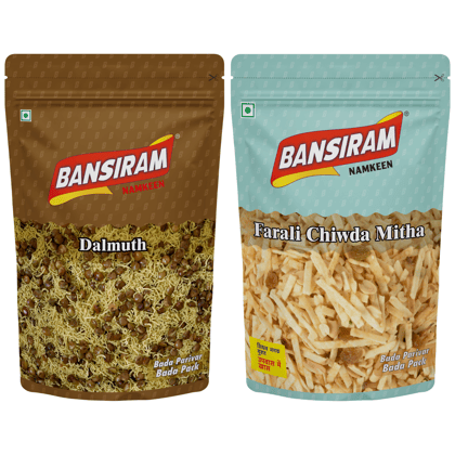Bansiram Namkeen Dalmuth (350 g) & Farali Chiwda Mitha (350 g)