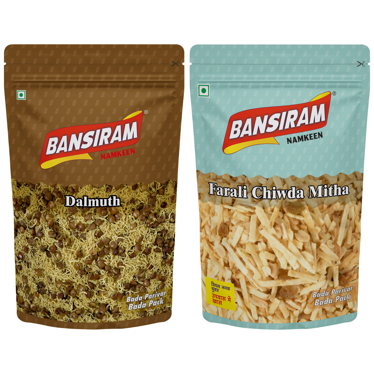 Bansiram Namkeen Dalmuth (350 g) & Farali Chiwda Mitha (350 g)