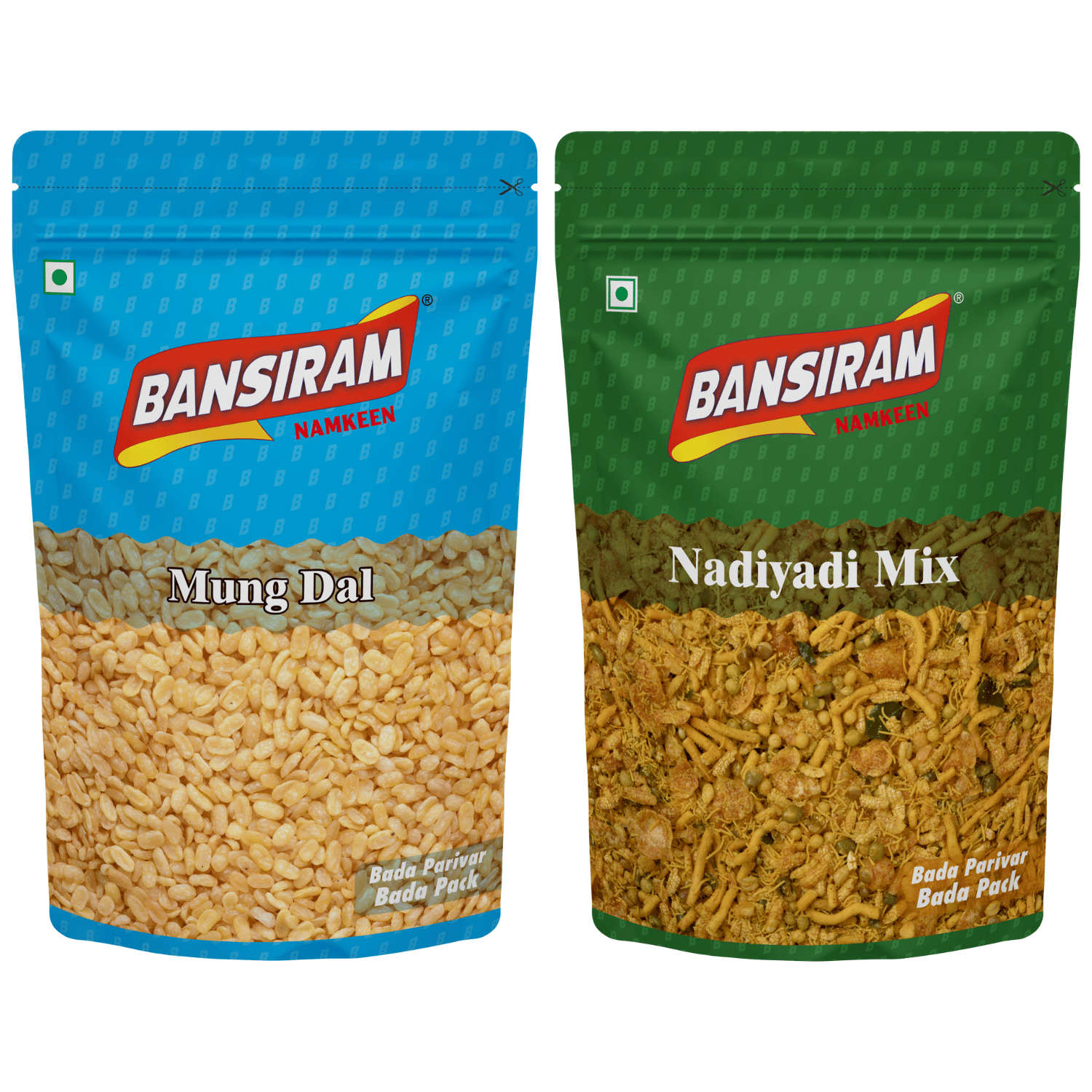 Bansiram Namkeen Mung Dal (350 g) & Nadiyadi Mix (400 g)