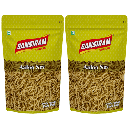 Bansiram Namkeen Aaloo Sev ( Pack of 2 X 375 g) - 750 g.