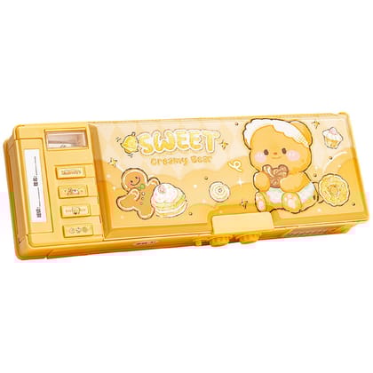 KTRS ENTERPRISE Pencil Case Cartoon Large Capacity Writing Case Multi-function Code Lock Pencil Case