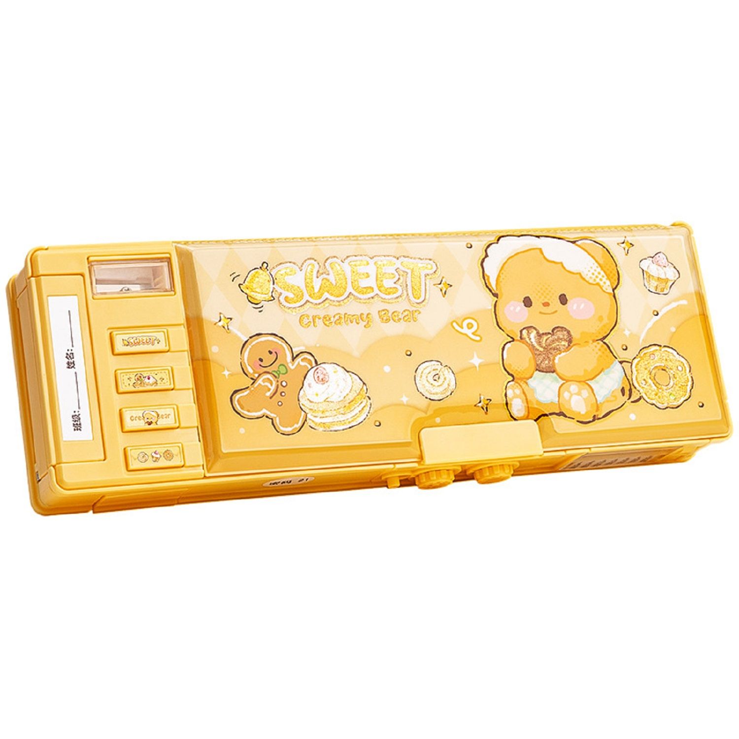 KTRS ENTERPRISE Pencil Case Cartoon Large Capacity Writing Case Multi-function Code Lock Pencil Case