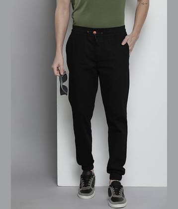 The Indian Garage Co. Slim Flat Men's Joggers - Black ( Pack of 1 )