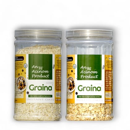 Graina Oats - Instant & Rolled Oats | High Protein & Fiber Graina Oats - Instant & Rolled Oats | High Protein & Fiber