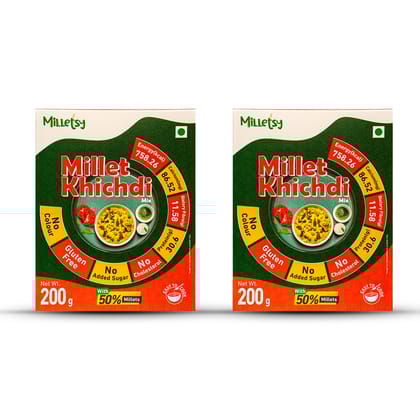 Milletsy Millet Khichdi Instant Mix Pack of 2| 200 gm each