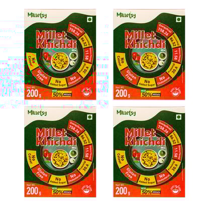 Milletsy Millet Khichdi Instant Mix Pack of 4| 200 gm each