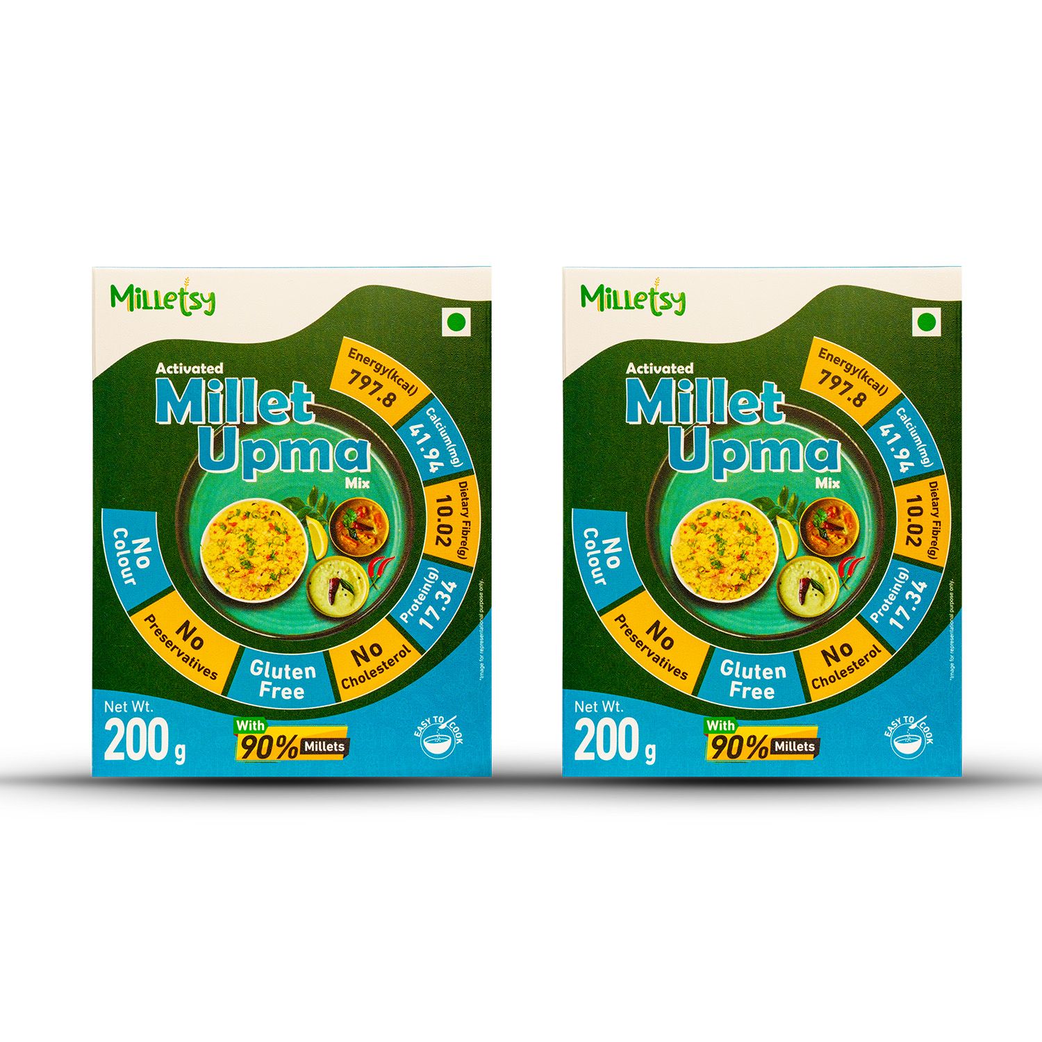 Milletsy Millet Upma Instant Mix Pack of 2| 200 gm each